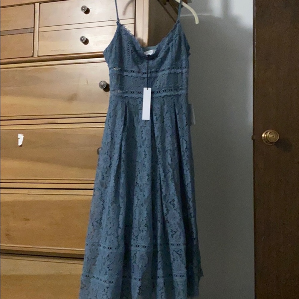 Blue lace dress size medium